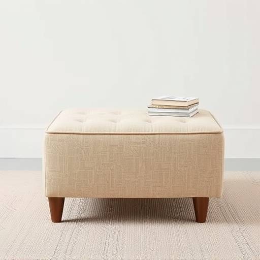 The Flatirons Ottoman, a versatile piece in neutral beige
